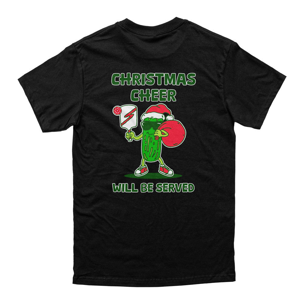 Wallflower Christmas Cheer Served Pickle T-Shirt - Unisex | Pickleball Sports Great Value