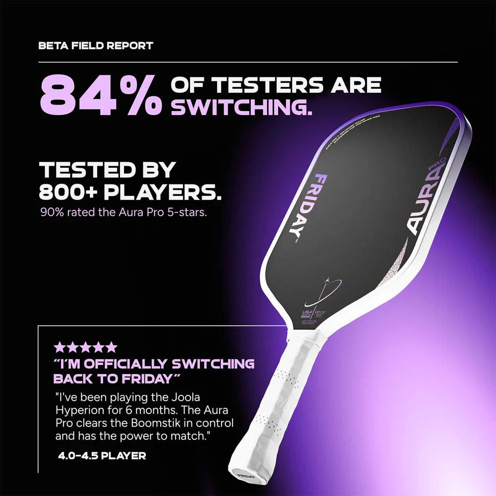 FRIDAY Aura Pro Elongated Pickleball Paddle | Pickleball Sports Great Value