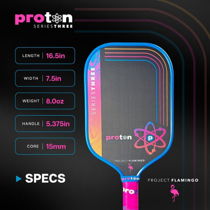 Proton Series Three Pickleball Paddle - Project Flamingo | Pickleball Sports Classic