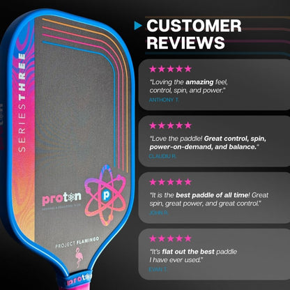 Proton Series Three Pickleball Paddle - Project Flamingo | Pickleball Sports Classic