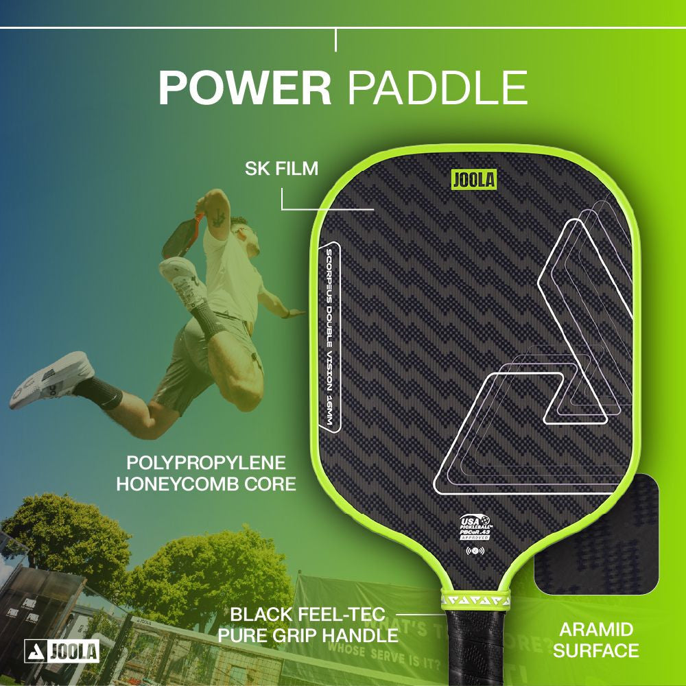 JOOLA Scorpeus Double Vision 16mm Pickleball Paddle | Pickleball Sports Quality