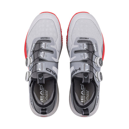 HEAD Motion Pro BOA Pickleball Shoe, Light Grey/Red | Pickleball Sports Essential