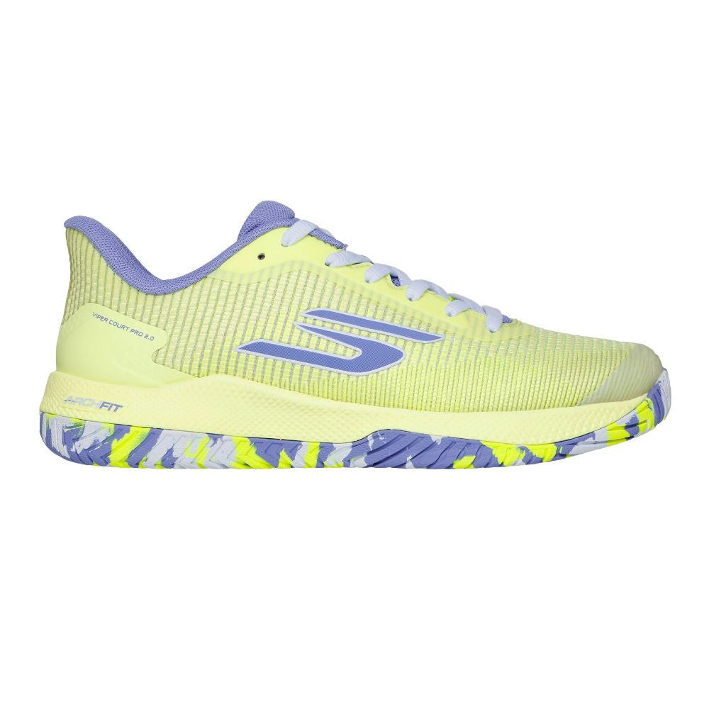 Skechers Viper Court Pro 2.0 Lime/Lavender  Shoe | Pickleball Sports Latest
