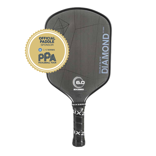 Six Zero Double Black Diamond Control 16mm Paddle | Pickleball Sports Quality