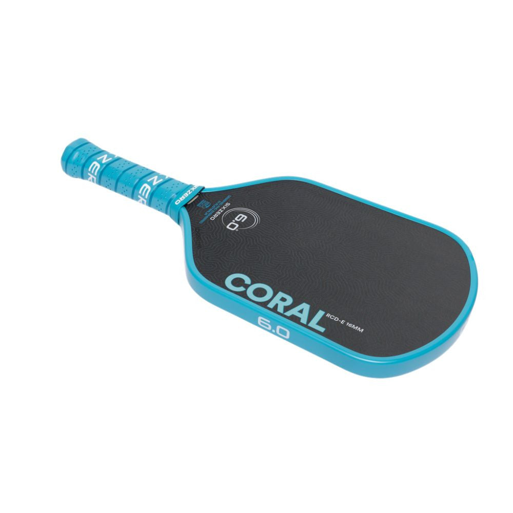 Six Zero Coral 16mm Elongated Pickleball Paddle | Pickleball Sports Essential