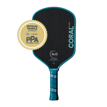 Six Zero Coral 16mm Hybrid Pickleball Paddle | Pickleball Sports Everyday