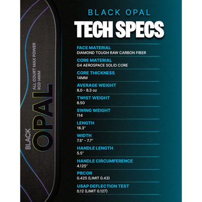 Six Zero Black Opal Pickleball Paddle | Pickleball Sports Value