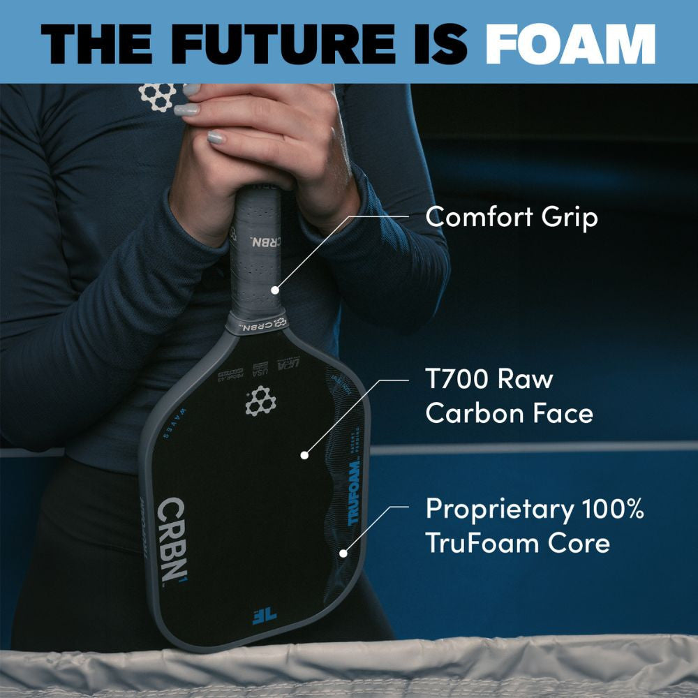 CRBN TruFoam Waves 4 Hybrid Pickleball Paddle | Pickleball Sports Quality