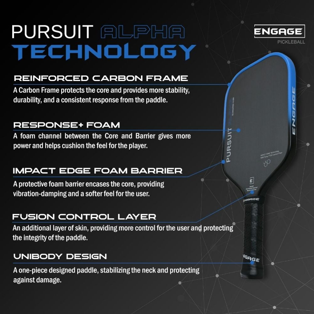 Engage Pursuit Alpha 14mm Pickleball Paddle | Pickleball Sports Customer Favorite