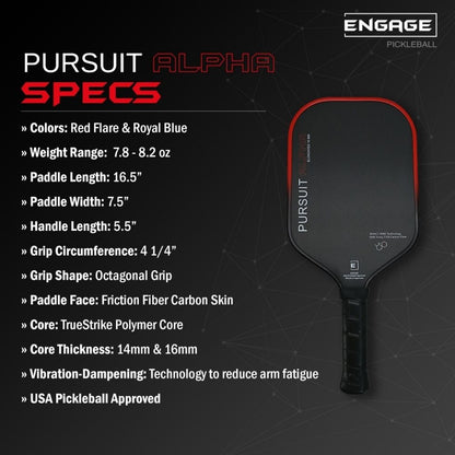 Engage Pursuit Alpha 14mm Pickleball Paddle | Pickleball Sports Customer Favorite