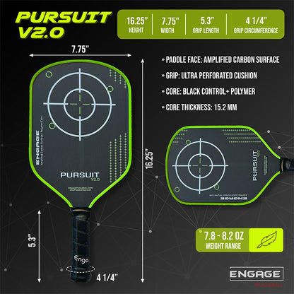Engage Pursuit V2.0 Pickleball Paddle | Pickleball Sports Trusted