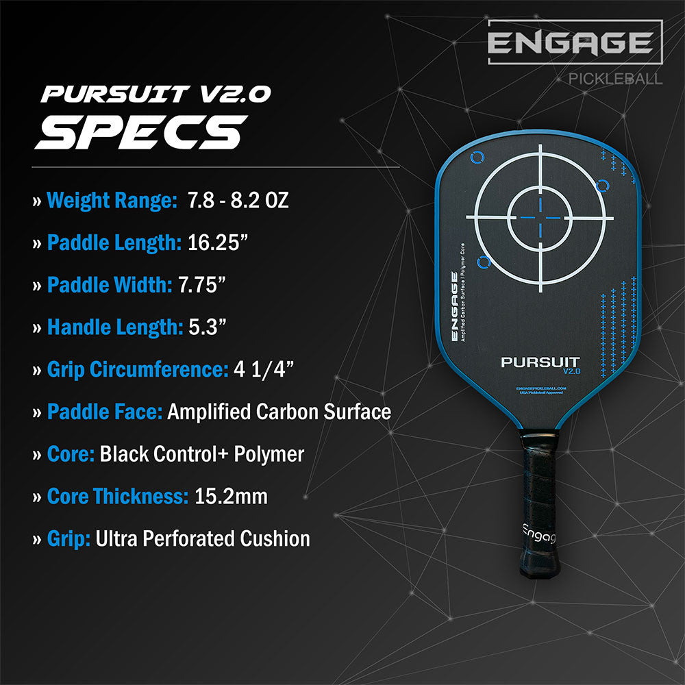 Engage Pursuit V2.0 Pickleball Paddle | Pickleball Sports Trusted