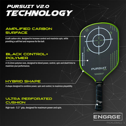 Engage Pursuit V2.0 Pickleball Paddle | Pickleball Sports Trusted