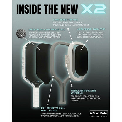 Engage X2 Widebody 16mm Pickleball Paddle | Pickleball Sports Top Pick