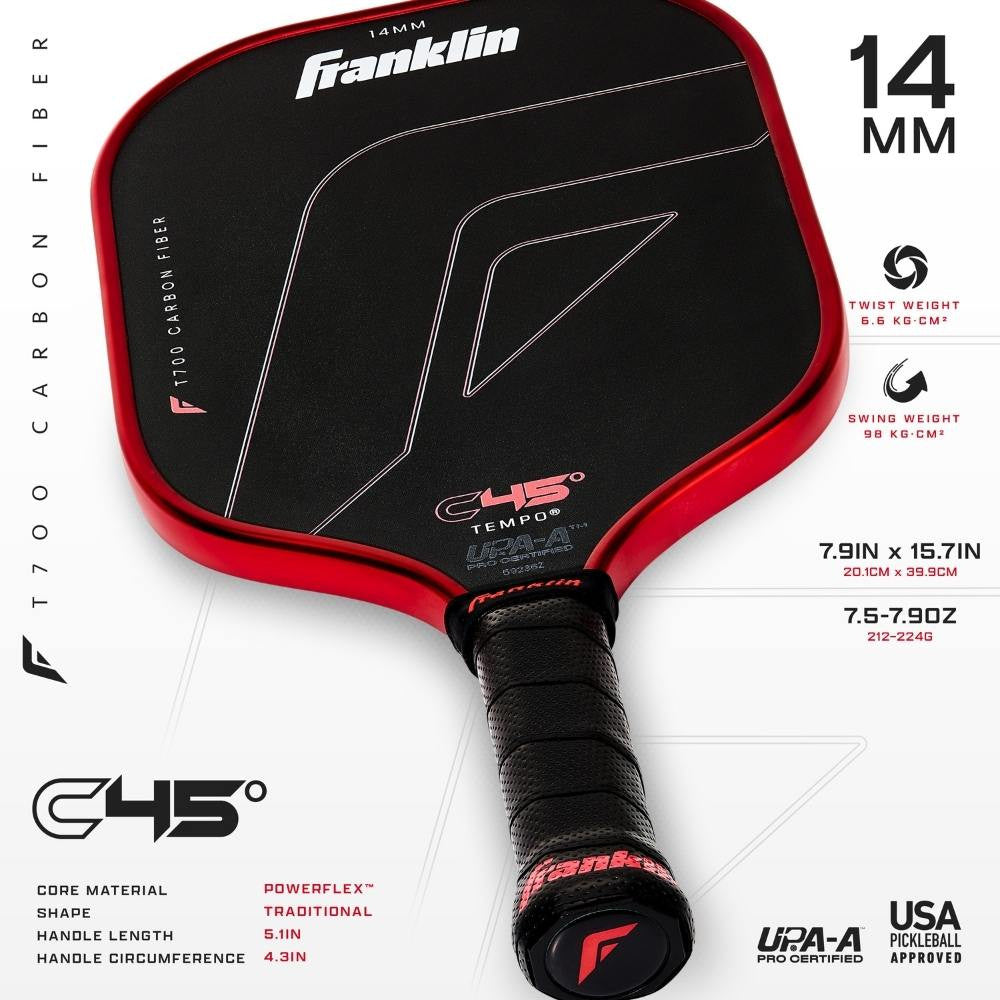 Franklin C45 Tempo 14mm Pickleball Paddle | Pickleball Sports Value