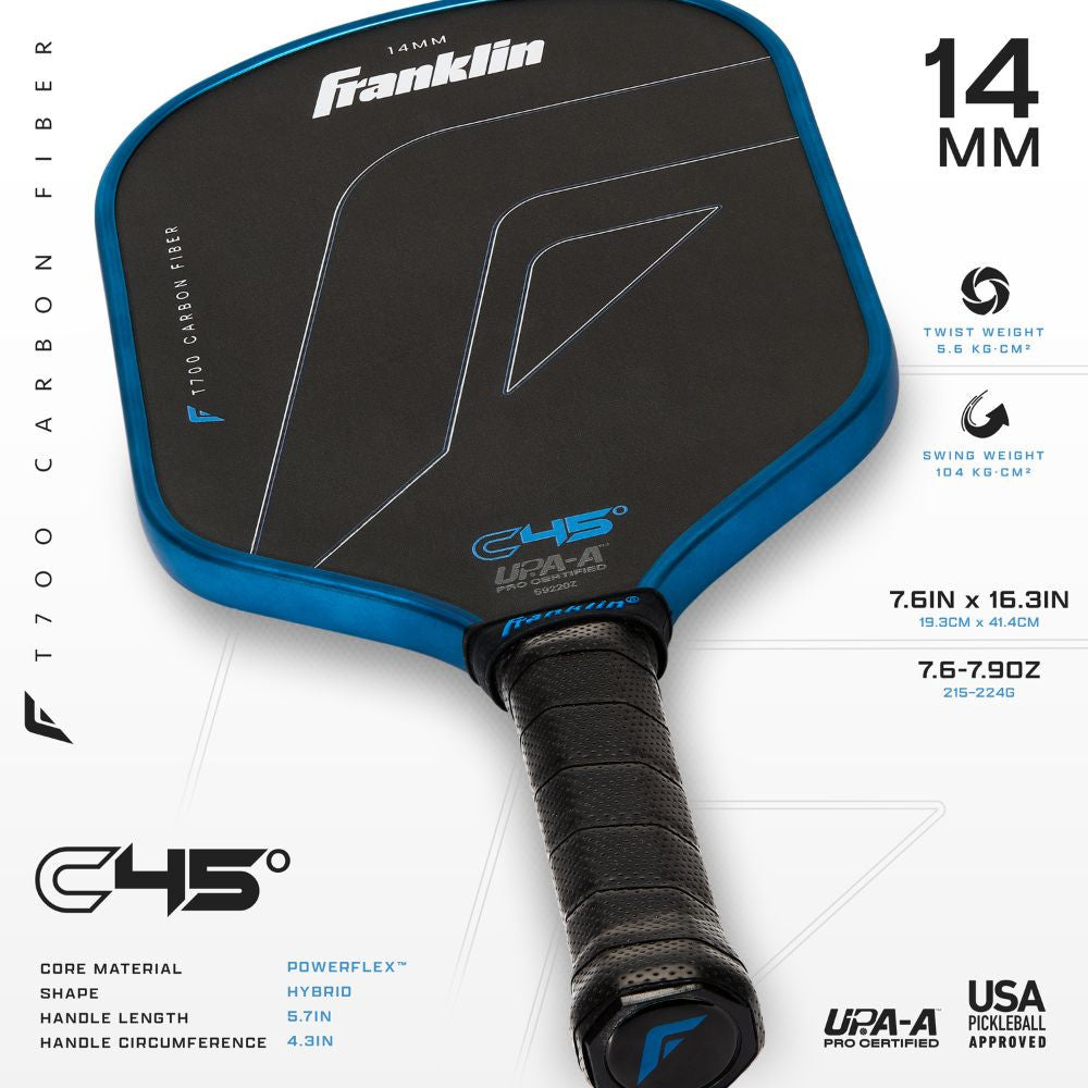 Franklin C45 Hybrid 14mm Pickleball Paddle | Pickleball Sports Latest