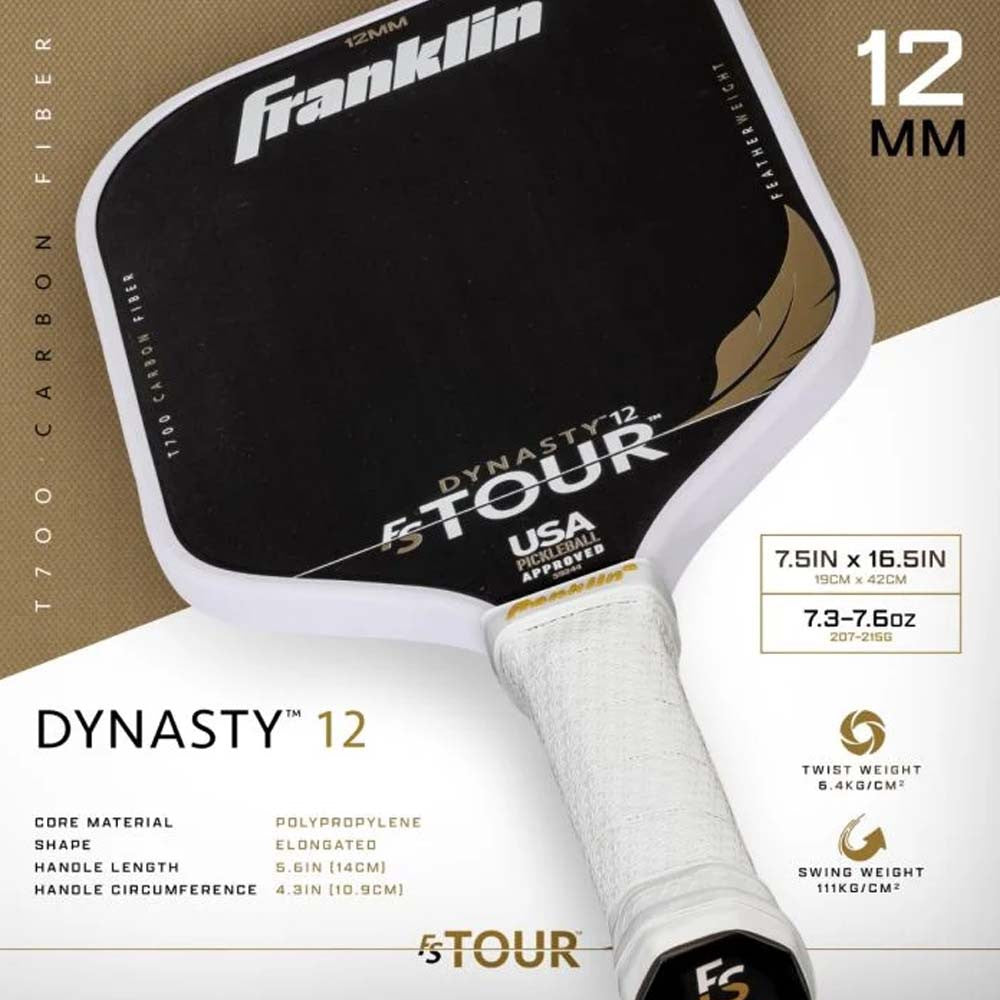 Franklin FS Tour Featherweight Series Dynasty 12mm Pickleball Paddle | Pickleball Sports Trusted