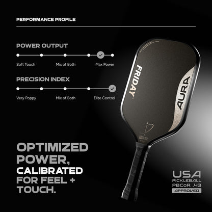 FRIDAY Aura Elongated Pickleball Paddle | Pickleball Sports Quality