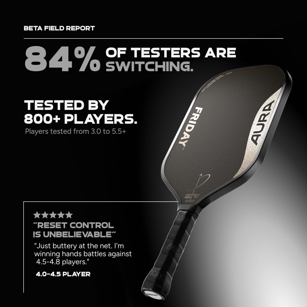 FRIDAY Aura Elongated Pickleball Paddle | Pickleball Sports Quality