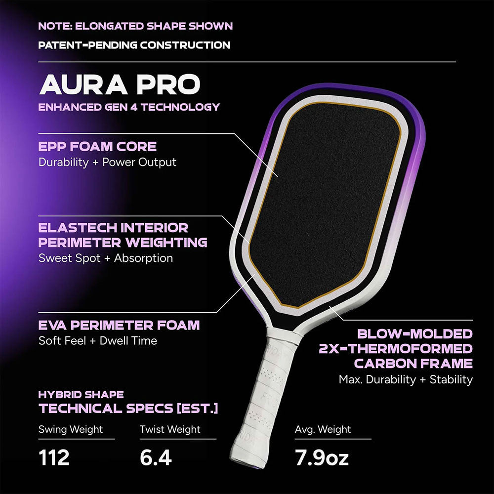 FRIDAY Aura Pro Hybrid Pickleball Paddle | Pickleball Sports Essential