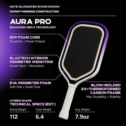 FRIDAY Aura Pro Hybrid Pickleball Paddle | Pickleball Sports Essential