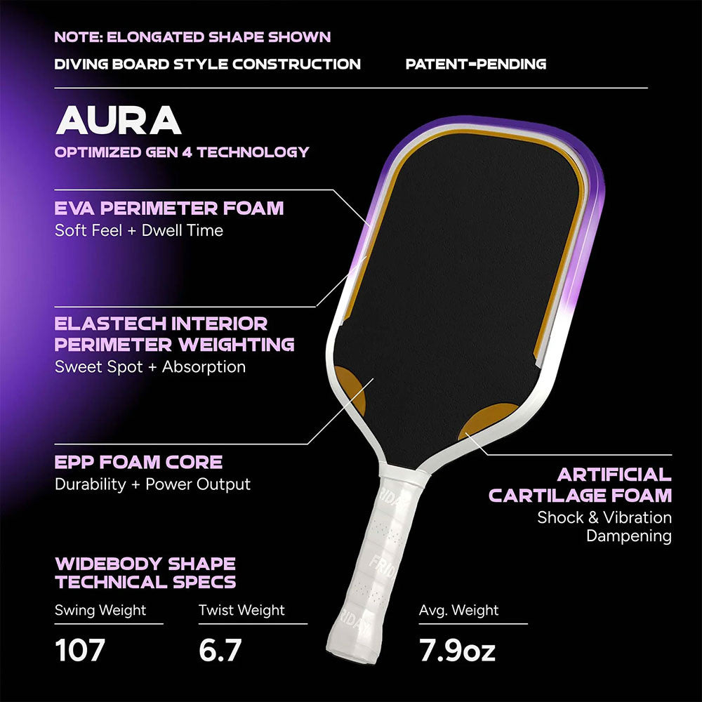 FRIDAY Aura Widebody Pickleball Paddle | Pickleball Sports Everyday