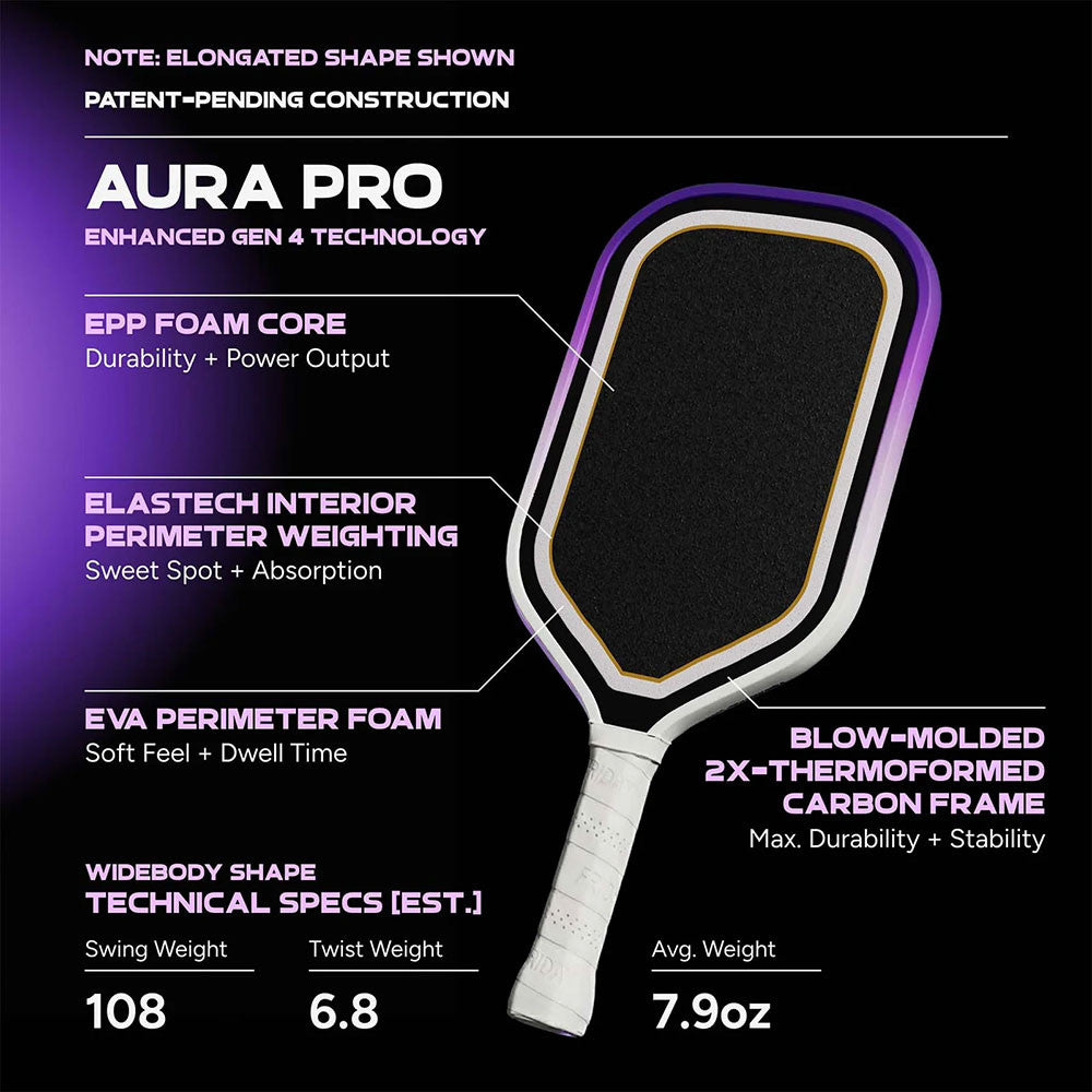 FRIDAY Aura Pro Widebody Pickleball Paddle | Pickleball Sports Value