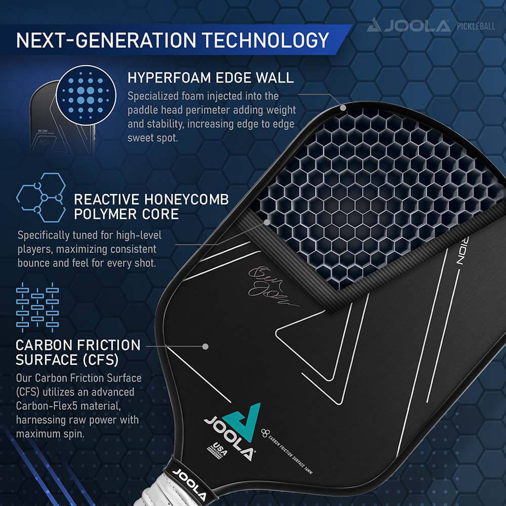 JOOLA Ben Johns Hyperion CFS 16 Graphite Paddle | Pickleball Sports Value