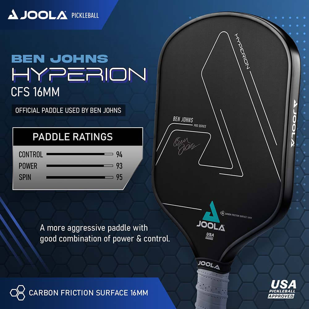 JOOLA Ben Johns Hyperion CFS 16 Graphite Paddle | Pickleball Sports Value