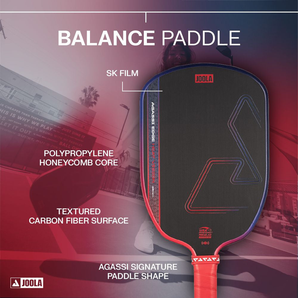 JOOLA Agassi Edge Heat Vision 16mm Pickleball Paddle | Pickleball Sports Top Pick