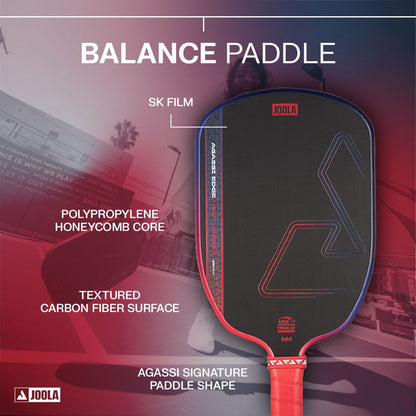 JOOLA Agassi Edge Heat Vision 16mm Pickleball Paddle | Pickleball Sports Top Pick