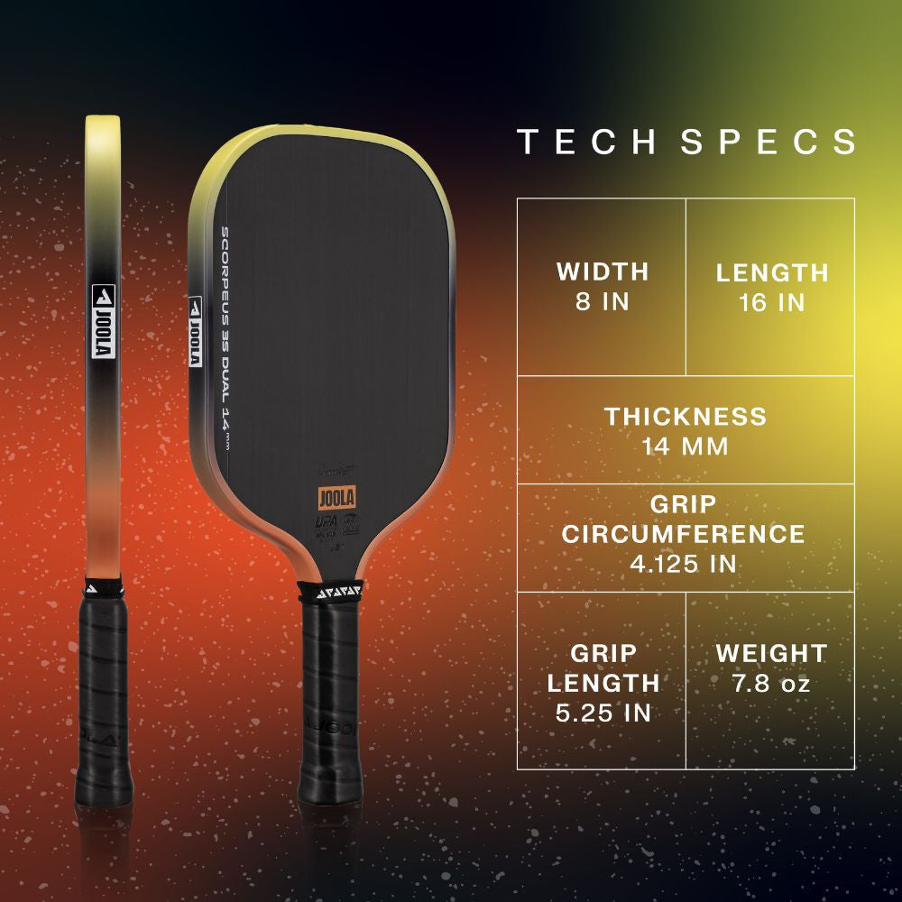 JOOLA Scorpeus Pro 3S Dual 14mm Pickleball Paddle | Pickleball Sports Trusted