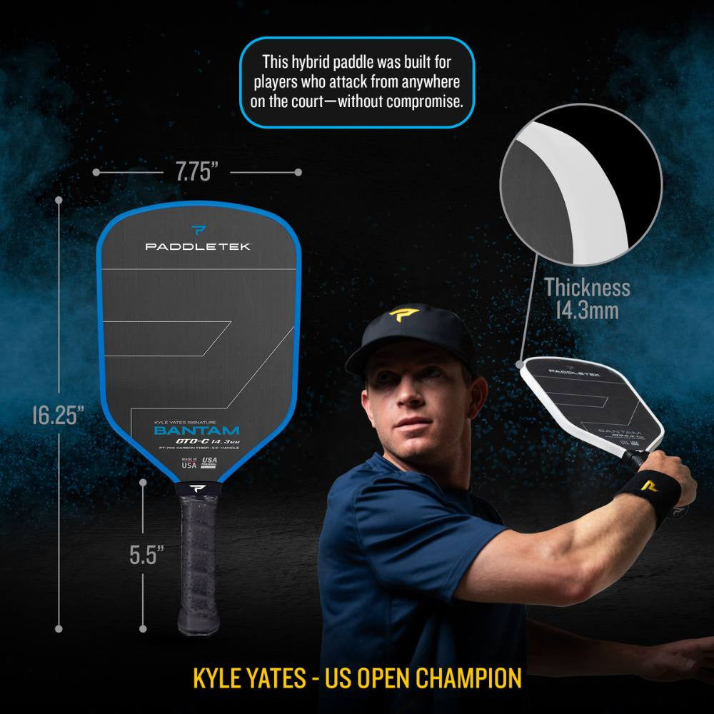 Paddletek Bantam GTO-C 14.3mm Pickleball Paddle | Pickleball Sports Great Value