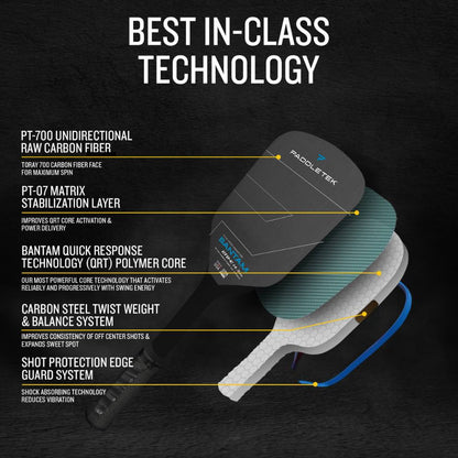 Paddletek Bantam GTO-C 14.3mm Pickleball Paddle | Pickleball Sports Great Value