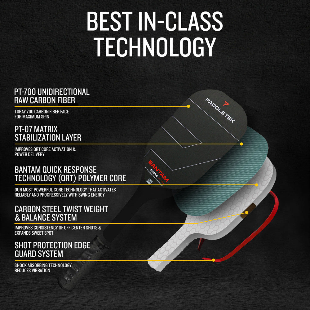 Paddletek Bantam ESQ-C 12.7mm Pickleball Paddle | Pickleball Sports Latest