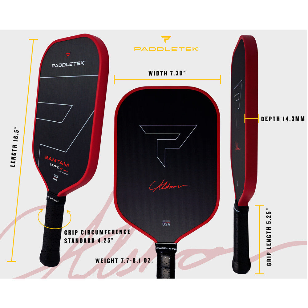 Paddletek Bantam TKO-C 14.3mm Pickleball Paddle | Pickleball Sports Classic
