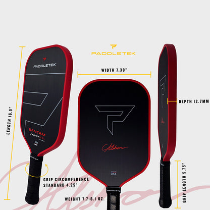 Paddletek Bantam TKO-CX 12.7mm Pickleball Paddle | Pickleball Sports Essential