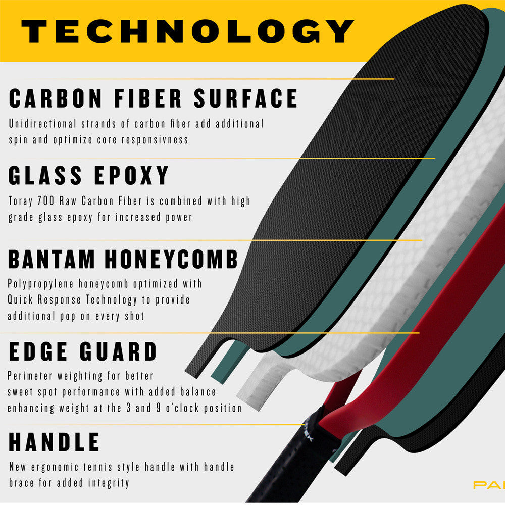 Paddletek Bantam TKO-CX 14.3mm Pickleball Paddle | Pickleball Sports Everyday