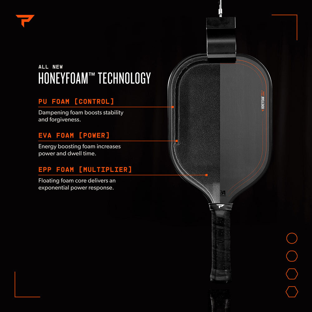 Paddletek HoneyFoam TKO-X 16mm Pickleball Paddle | Pickleball Sports Essential
