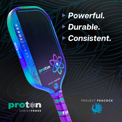 Proton Series Three Project Peacock 15mm Widebody Pickleball Paddle | Pickleball Sports Essential
