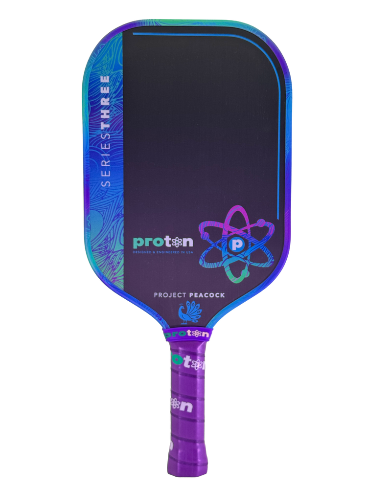 Proton Series Three Project Peacock 13mm Elongated Pickleball Paddle | Pickleball Sports Value
