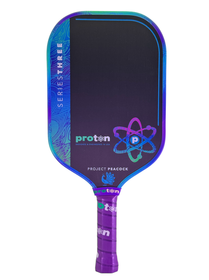 Proton Series Three Project Peacock 13mm Elongated Pickleball Paddle | Pickleball Sports Value