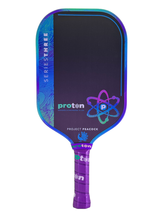 Proton Series Three Project Peacock 13mm Elongated Pickleball Paddle | Pickleball Sports Value