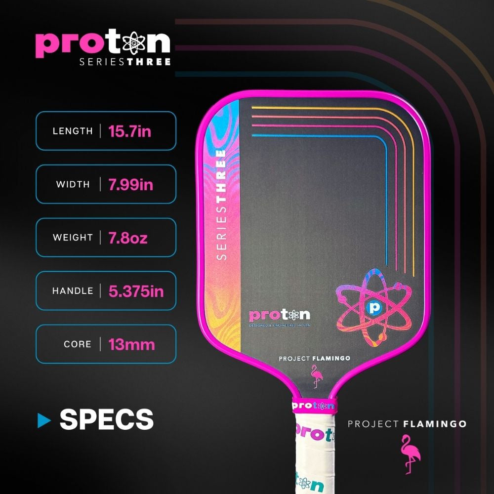 Proton Series Three Project Peacock 15mm Widebody Pickleball Paddle | Pickleball Sports Great Value