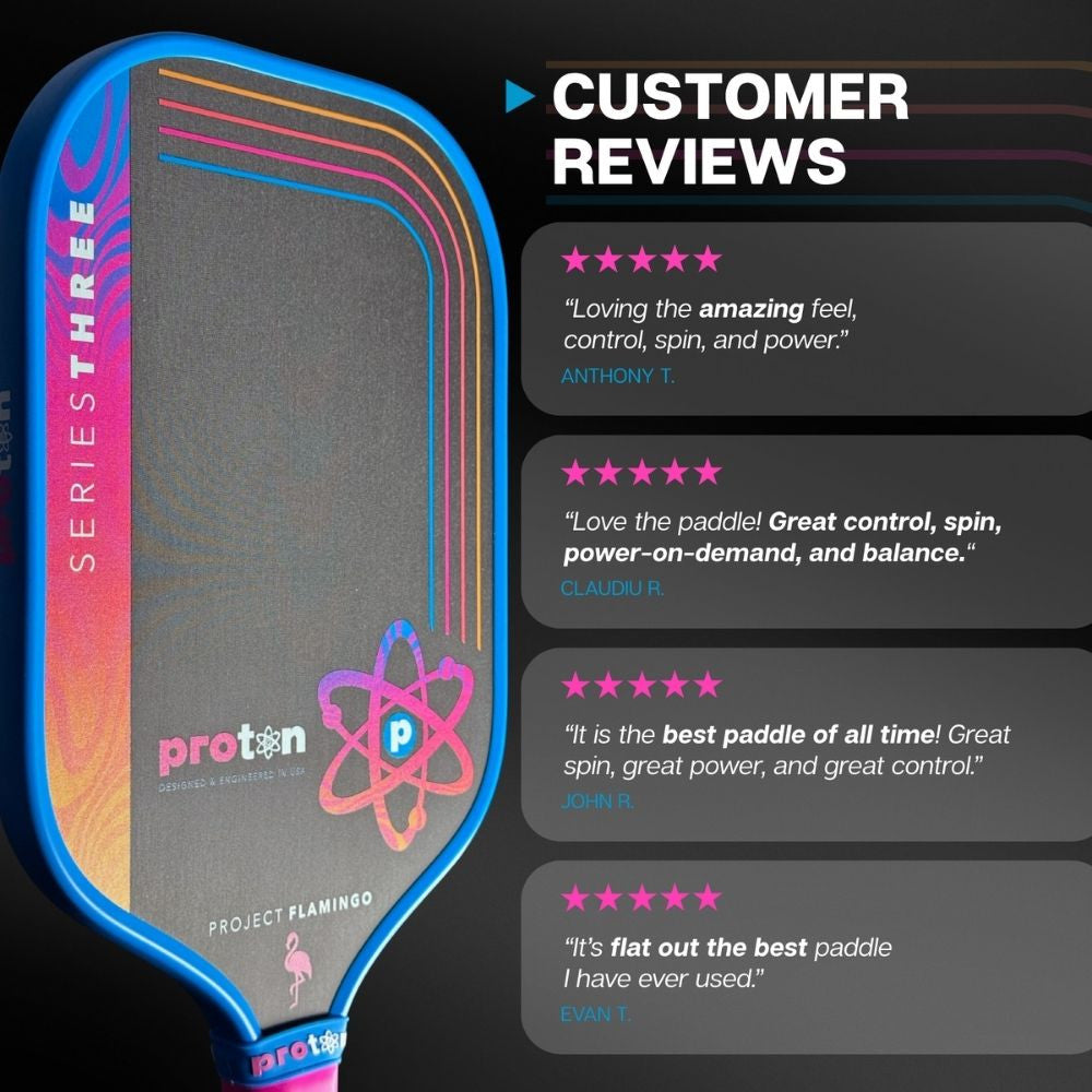 Proton Series Three Project Peacock 13mm Pickleball Paddle | Pickleball Sports Quality