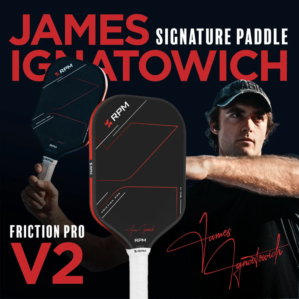 RPM Friction Pro Elongated V2 Carbon Fiber Pickleball Paddle | Pickleball Sports Trusted