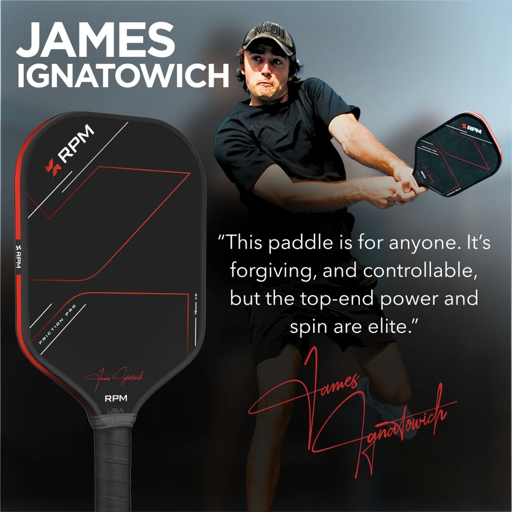 RPM Friction Pro Elongated V2 Carbon Fiber Pickleball Paddle | Pickleball Sports Trusted