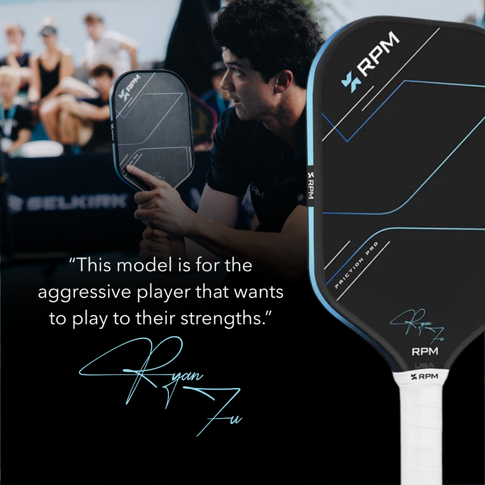 RPM Friction Pro Elongated V2 Carbon Fiber Pickleball Paddle | Pickleball Sports Trusted