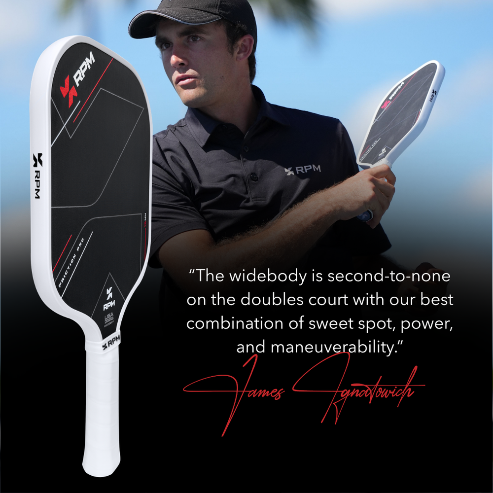 RPM Friction Pro Widebody V1 Carbon Fiber Pickleball Paddle | Pickleball Sports Customer Favorite