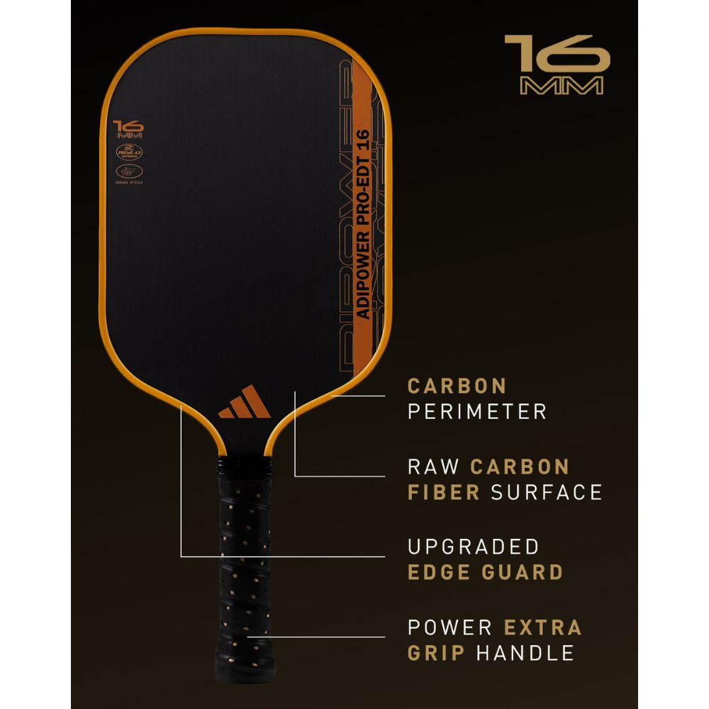 adidas ADIPOWER PRO Edition ATTK 16mm Pickleball Paddle | Pickleball Sports Essential